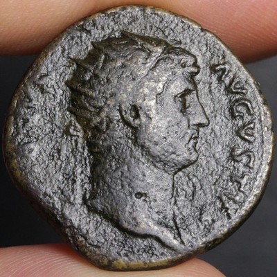 Emperor Hadrian Dupondius 128AD Ancient Roman Empire Bronze AE Coin Salus