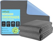 2 Pack Bed Pads for Incontinence Positioning 36" x 24" Soft Heavy Absorbency