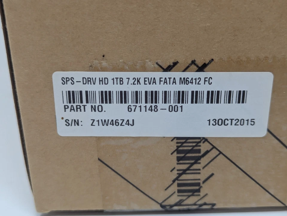 HP 671148-001 Server HDD Hard Drive 1TB 7.2K EVA M6412 ENC FATA System- NEW - Image 4 of 4