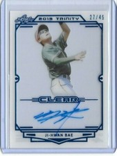 2019 Leaf Trinity JI-HWAN BAE Clear Acetate Platinum Foil Auto RC /45 Pirates