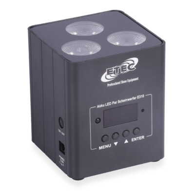 ETEC Akku LED Par Scheinwerfer E310 mit 3x10W RGBW Party Disco DJ Show