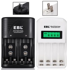 EBL Smart Charger For AA AAA 9V NIMH NICD Rechargeable Batteries