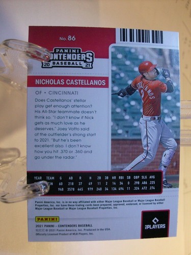 2021 Panini Contenders Season Ticket Baseball #86 Nicholas Castellanos (1608) - Picture 2 of 2