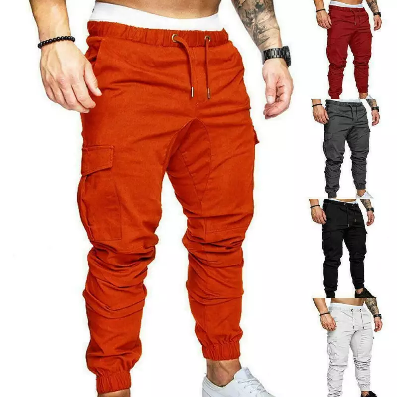 Pantalones Elásticos De Algodón Para Hombre, Pantalón Largo, Estilo Militar