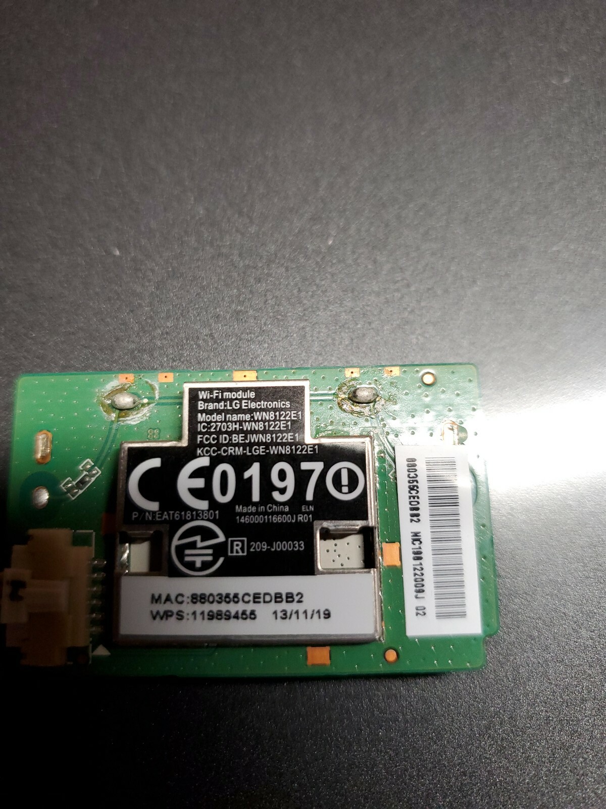 LG 55uh6090 WiFi Model Board Wn8122e1 Eat61813802 for sale online eBay