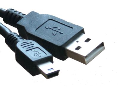 USB Kabel A / B Druckerkabel 2.0 High-Speed 45cm Mini Stecker USB-A USB-B 5 pin