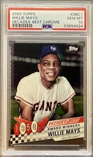 POP1 Willie Mays 2020 Topps Decades Best Chrome #DBC-1 PSA 10