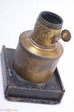   PROJECTOR, PROJECTING BRASS LENS HOLDER LARGE ANTIQUE W/ RACK  PINION