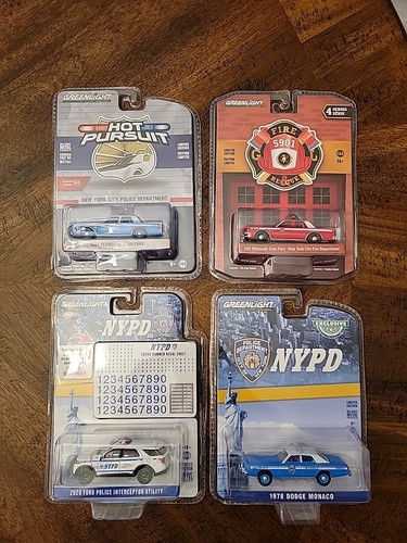 Greenlight 1978 Dodge Monaco 1984 Plymouth Fury 2020 Ford NYPD 1985 Fury FDNY