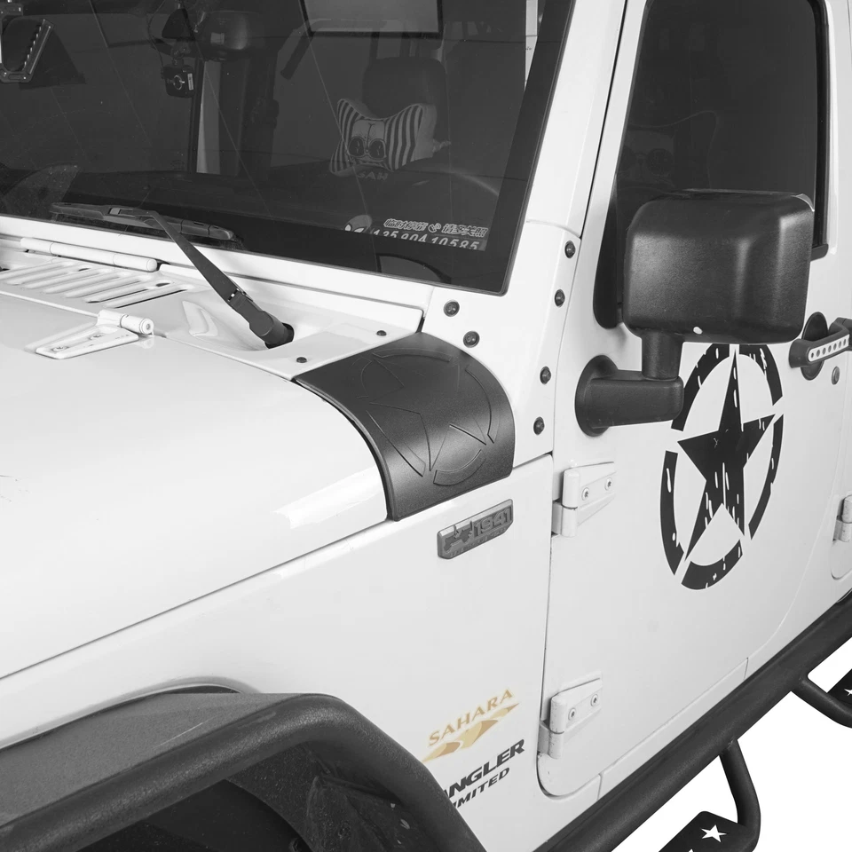 Cubierta protectora de esquina lateral blindada de carrocería de panel de capó para Jeep Wrangler JK 07-18 Foto 4 de 4