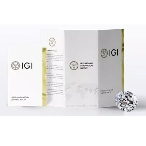 1 Ct IGI Lab Grown Diamond Engagement Ring Round Cut 14K Yellow Gold - Picture 6 of 10