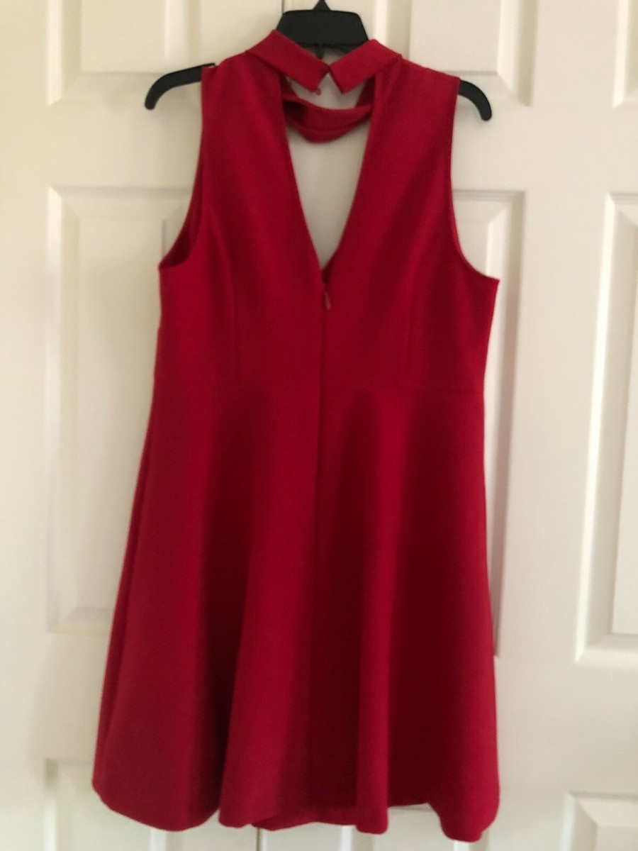 Forever 21 Size 1X Red Plunge Halter Neck Flare Dress Women Stylish Cut Modern | eBay Forever 21 Size 1X Red Plunge Halter Neck Flare Dress Women Stylish Cut Modern | eBay