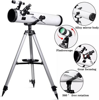 76mm 700mm Newton Teleskop-3 Okulare, 2x Barlow, 1,5x Stativ für Einsteiger