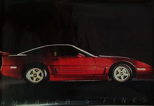 VINTAGE 1988 Red Corvette 'Americas Finest' Large Poster 23X36" STILL SEALED