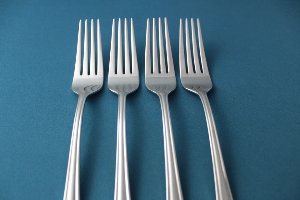 4 обеденные вилки Lenox BUTLERS КЛАДОВАЯ МАТОВАЯ 18/8 нержавеющая сталь фарфор 8 1/4 дюйма - Изображение 3 из 4