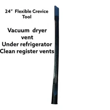 24" Flexible 1.25" Vacuum Cleaner Crevice Tool Attachment Dryer Lint, Under Frig