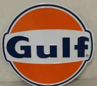 Large Vintage Style 24" Gulf Gas Station Signs Man Cave Garage Decor Oil Can