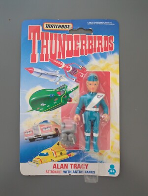 Vintage 1992 Alan Tracy White Sash Rare Backing Card Thunderbirds H 3,75''