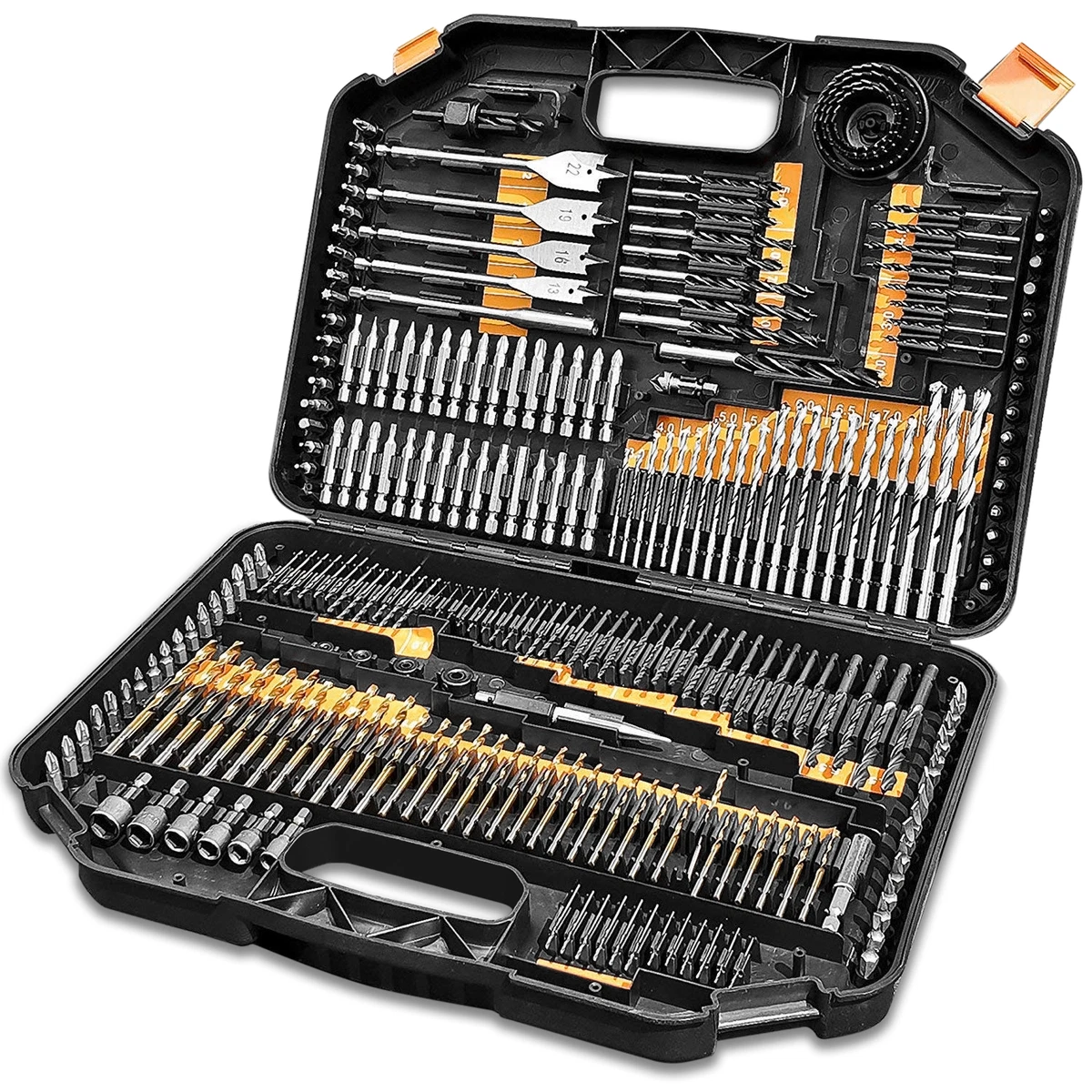 HUGE 246PCS HSS DRILL BIT SET SCREWDRIVER BITS IN STORAGE CASE DIY