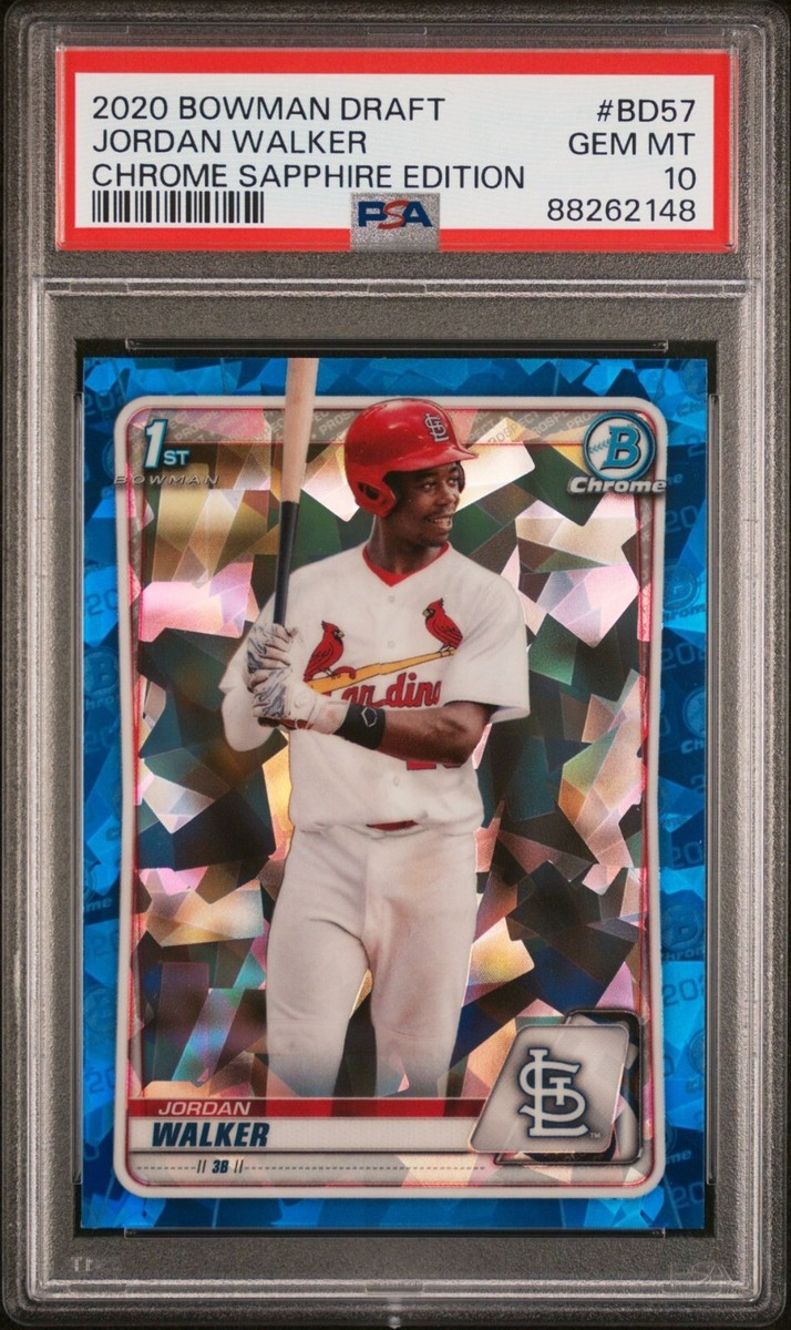 その他 2020 bowman draft sapphire jordan walker 2020 Bowman Draft #BD57 Jordan Walker - Chrome Sapphire Edition