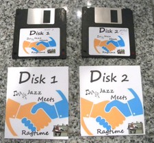 Jazz Meets Ragtime 44 Piano Solos On 2 Floppy Disk Yamaha Pianosoft, Midi Format