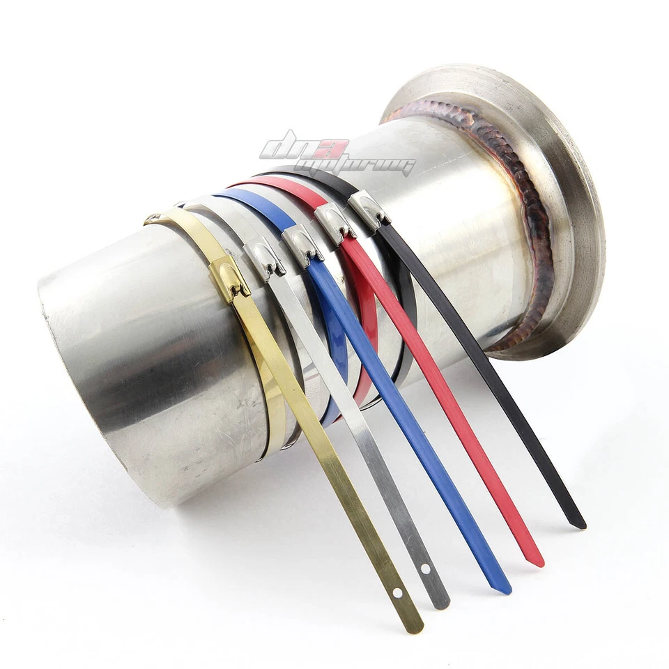 X5 12" 5MM ACERO INOXIDABLE NEGRO AUTOBLOQUEANTE CREMALLERA CABLE CABLE PARA TUBO/PISTOLA/ESCAPE Foto 4 de 4