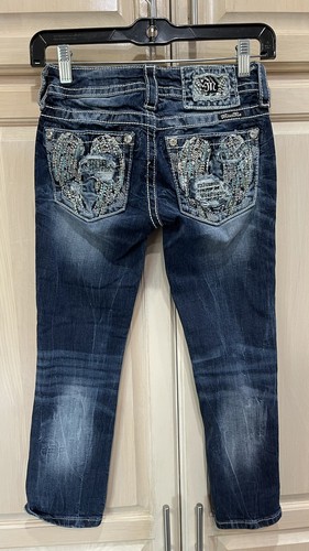 Miss Me Womens Cuff Capri Jeans Size 22 