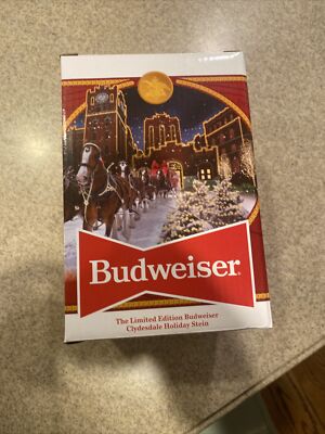 Budweiser 2020 Clydesdale Holiday Stein - Brewery Lights - 41st Edition - Cer...