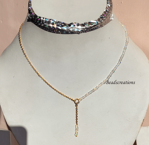 Ethiopian Opal Beads AAA+ Welo Fire Opal Jewelry Gemstone Faceted Chain Necklace - Picture 2 of 7