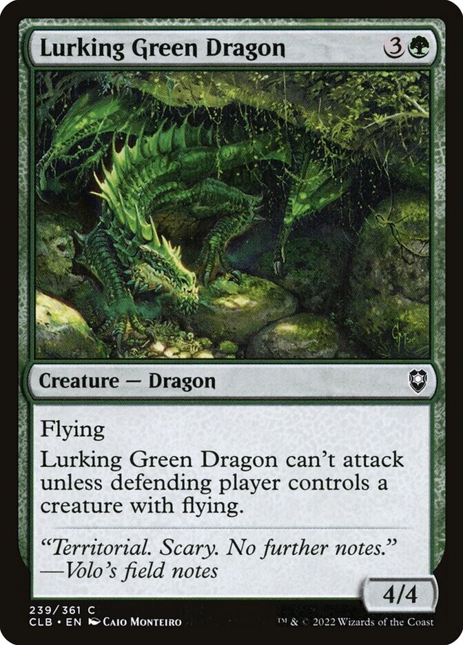 Brand New Lurking Green Dragon Miniature for Baldurs Gate RPG