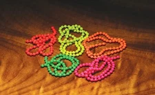 FLUORESCENT BEAD CHAIN EYES 4 mm HARELINE DUBBIN Fly Tying You Pick Color