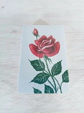 Vintage Deck Of Playing Swap Cards Red Roses Flowers Sealed Unopened