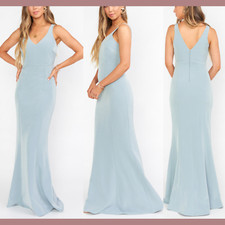 NWT Show Me Your Mumu  Small  Morgan Gown in Silver Sage Stretch Crepe J332