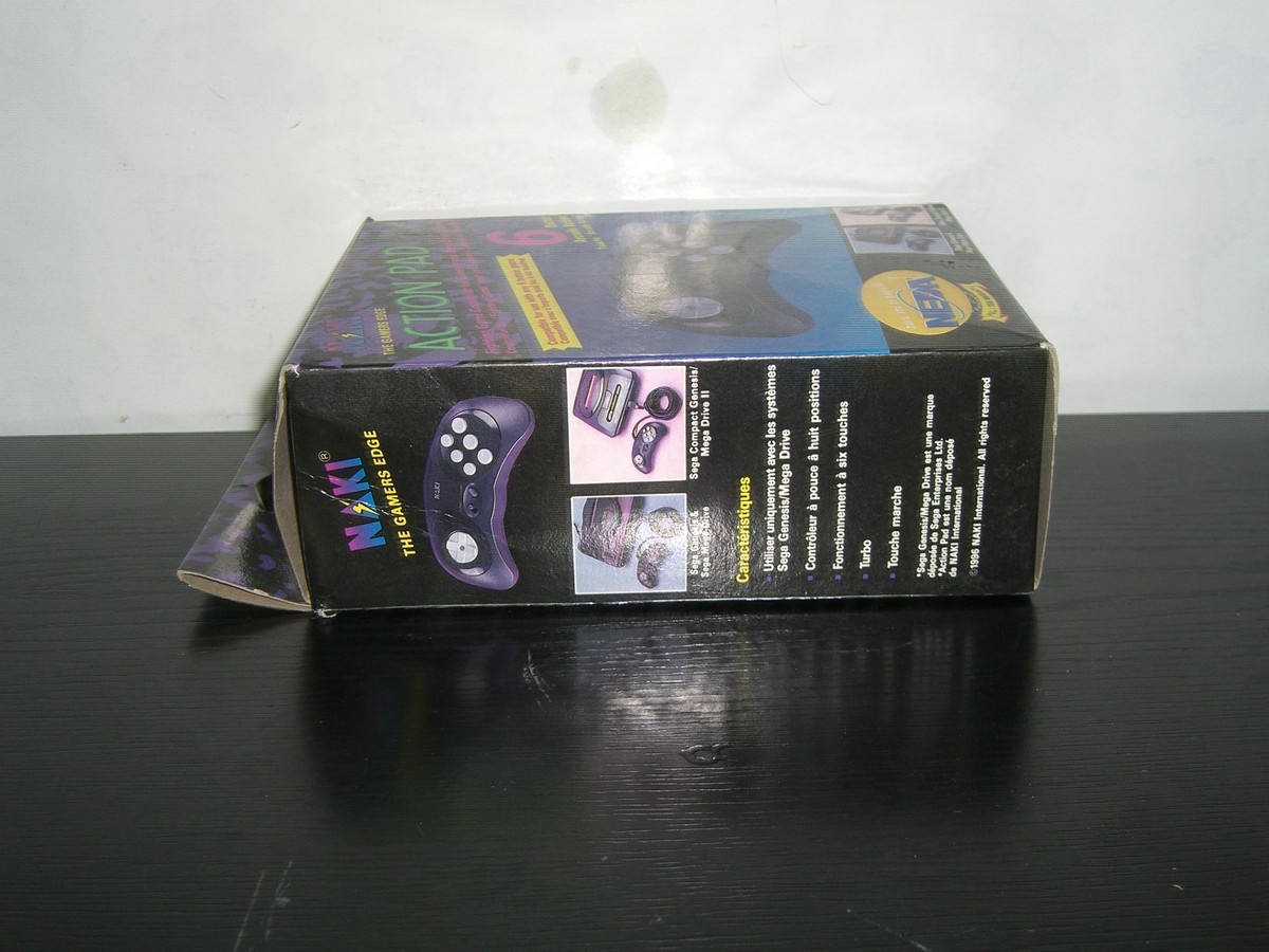 1996 VINTAGE NAKI GENESIS MEGA DRIVE SIX BUTTON CONTROLLER SEGA