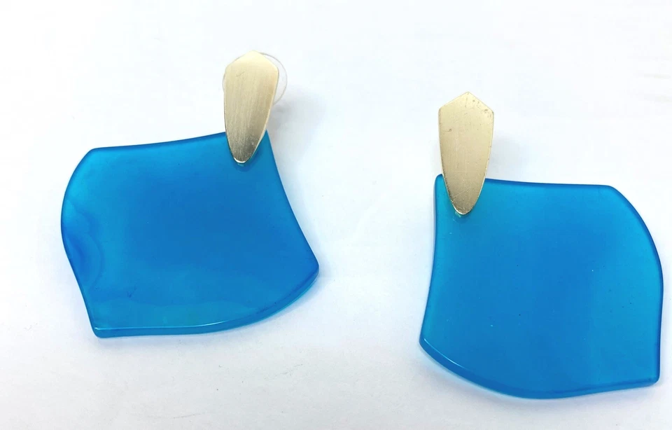 Pendientes Kendra Scott Oro Astoria En Ágata Verde Azulado, Auténticos Foto 3 de 4