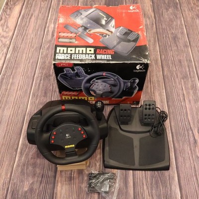 Logitech MOMO Racing Wheel Force Feedback USB Wheel And Pedals Excellent