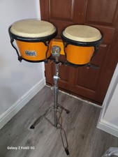 Toca 7 & 8-1/2" Players Series Wooden Bongos in Amber with a Percussion Plus...