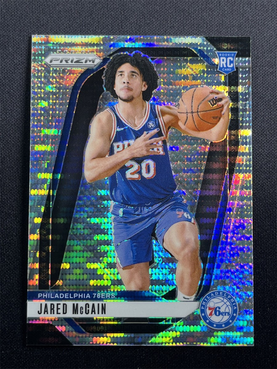 2024-25 Panini Prizm Basketball Jared Mccain #222 Pulsar Prizm Rookie RC 76ers