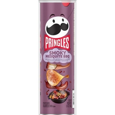 14x Pringles Smoky Mesquite BBQ Potato Chips Snacks Bulk Pantry Wholesale 5.5oz