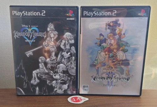 SONY PS2 Kingdom Hearts 1 & 2 Twin Set With Manuals NTSC-J Japan FREE SHIPPING