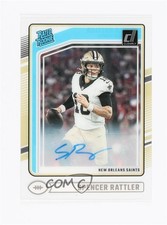 2024 Panini Clearly Donruss Rated Rookie Auto Spencer Rattler #94 Auto 05jo