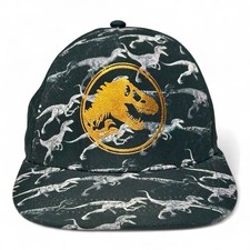 Jurassic World Gold T Rex Dinosaur Baseball Hat Flat Bill Youth