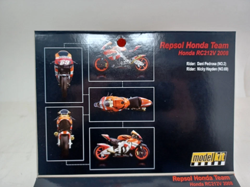 Nuevo Ray Honda RC212V 2008 Dani Pedrosa & Nicky Hayden Modelo Kit 1:12 Diecast Foto 2 de 4
