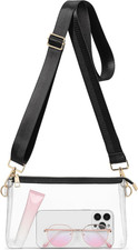 Clear Bag for Stadium Events, Clear Purses for Women Stadium Crossbody, Transpar