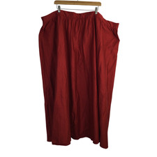 Eloquii Womens Flared Long Maxi Skirts Pull-On Solid Red Size 28 NWT