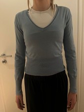 Tommy Hilfiger Pullover V-Ausschnitt in hellblau Gr S