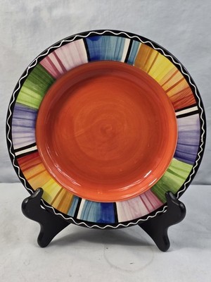 2 Certified International Nancy Green Serape Salad Plates Discontinued 2008  149