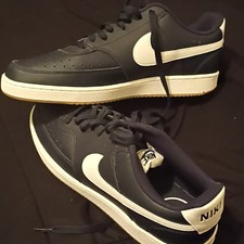 Nike Court Vision Low Top Lace Up Leather Sne...