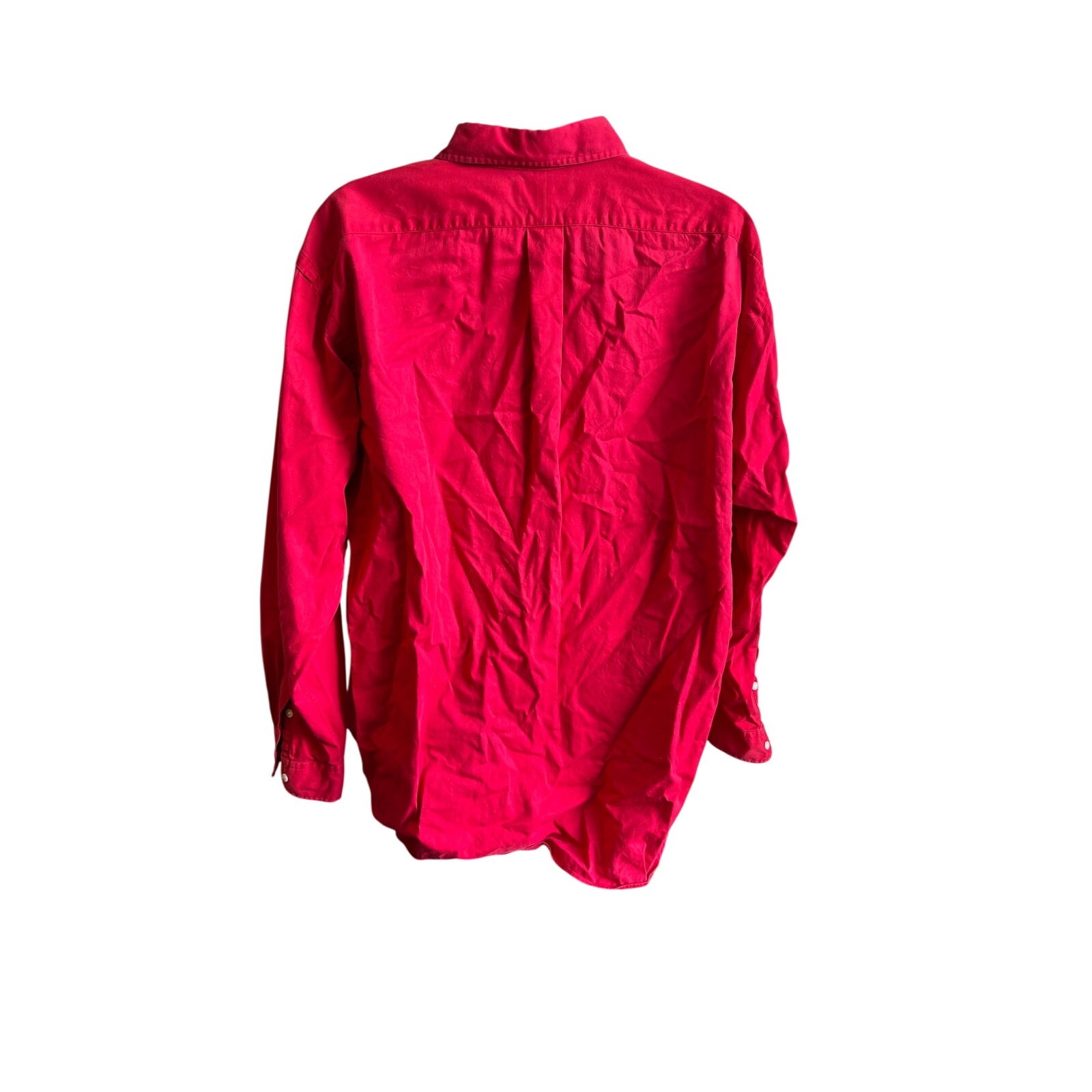 👔 Ralph Lauren XL Red 100% Cotton Button Down Sh… - image 3