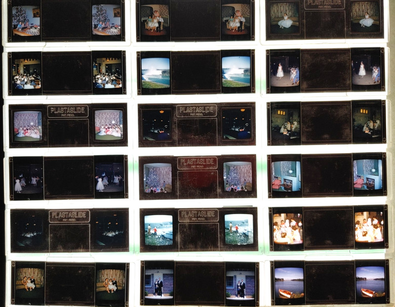 180 3D Film Slides 1950s-1960s Plastislide Sleeves in TDC Stereo Selectray Trays